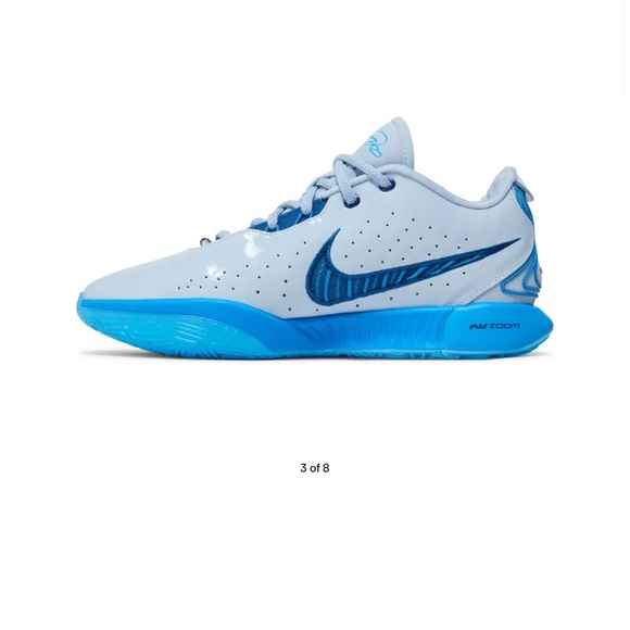 Nike Kids LeBron James Sky Blue Sneakers - Picture 1 of 7
